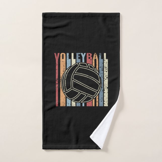 Retro Vintage Volleyball Hand Towel (Hand Towel)