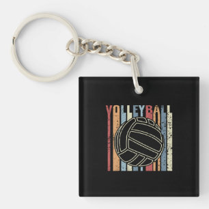 Retro Vintage Volleyball Keychain