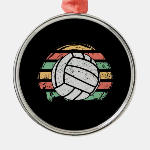 Retro Vintage Volleyball  Metal Ornament