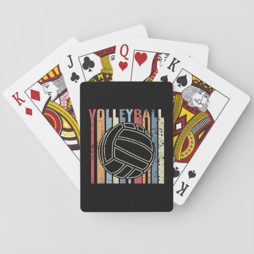 Retro Vintage Volleyball Playing Cards
