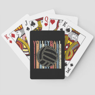 Retro Vintage Volleyball Poker Cards