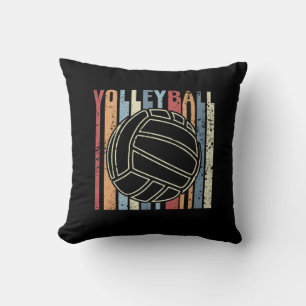 Retro Vintage Volleyball Throw Pillow