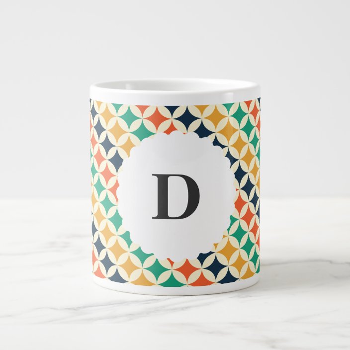 Retro Vintage Wallpaper Pattern Large Coffee Mug Zazzle Com