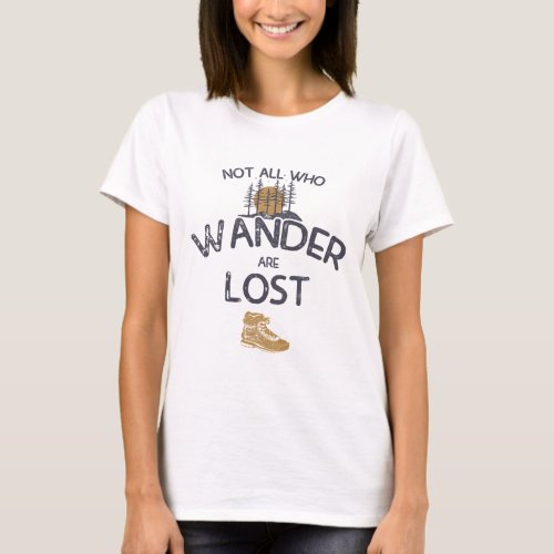 Retro Vintage Wanderlust Hiking Camping Traveling  T_Shirt