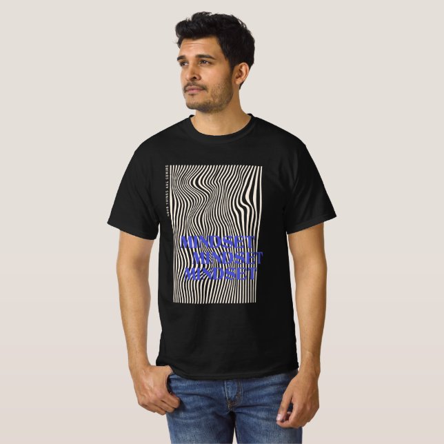 Retro Vintage Wavy Mindset Graphic  T-Shirt (Front Full)