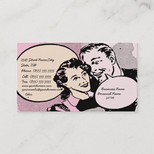 Customizable Retro Vintage Wedding Business Business Card