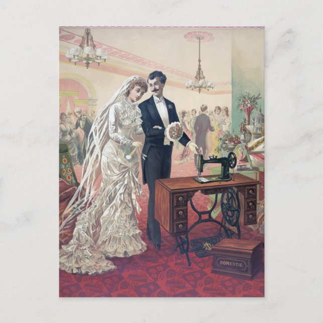 Retro Vintage Wedding Gift Postcard (Front)