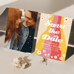 Retro Vintage Wedding Save The Date Invitation