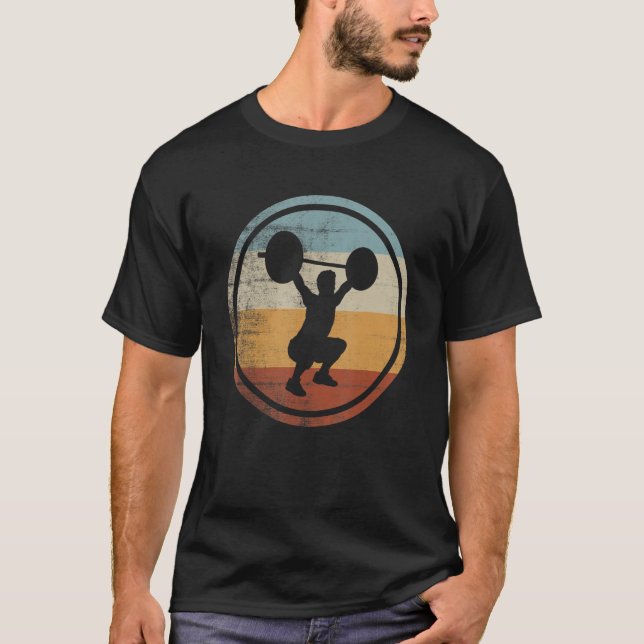 Retro Vintage Weightlifter Weightlifting Powerlift T-Shirt (Front)