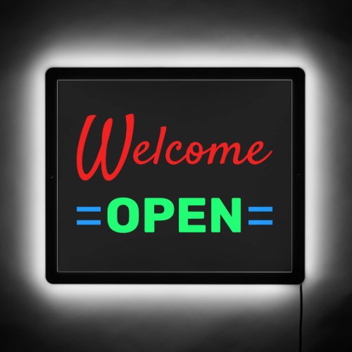 Retro Vintage Welcome Store Open LED Sign