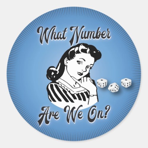 Retro VIntage What Number Are We On Classic Round Sticker