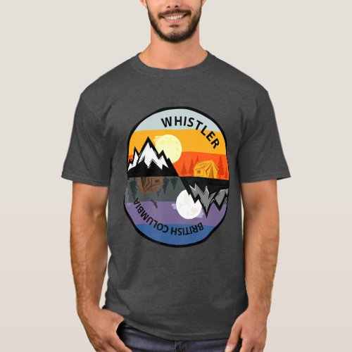 Retro Vintage Whistler British Columbia Souvenir T_Shirt