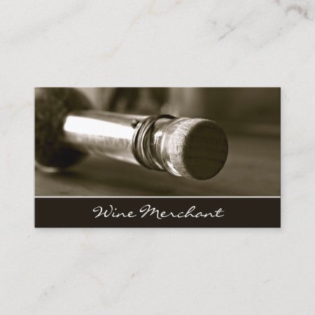 Retro, Vintage Wine Bottle Photo - Business Card