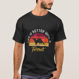 Retro Vintage With A Ferret T-Shirt
