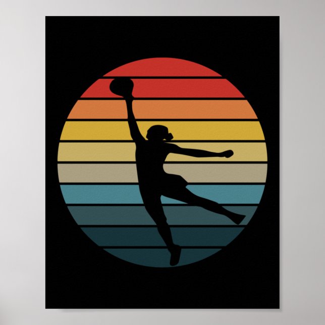 Retro Vintage Wnba Basketball Logo  Poster (Front)