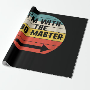 Retro Vintage Womens Im With BBQ Master Wrapping Paper
