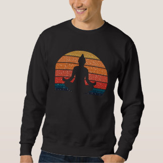 Retro Vintage Womens Yoga Zen Meditation Namaste Sweatshirt