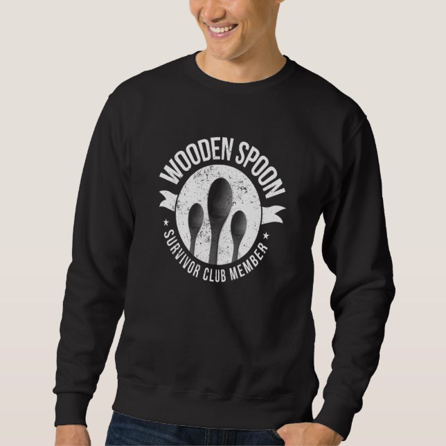 Retro Vintage Wooden Spoon Survivor  4 Sweatshirt (Front)