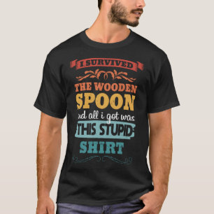 Retro Vintage Wooden Spoon Survivor T-Shirt