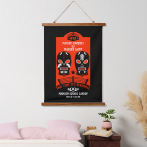 Retro Vintage Wrestling Poster Hanging Tapestry