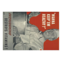 Retro Vintage WWII Vitamins Healthy Food Cooking