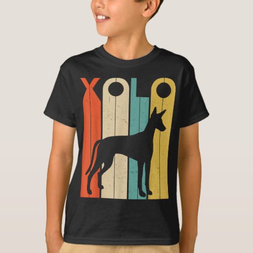 Retro Vintage Xolo Silhouette Dog Lover Dog Owner T_Shirt