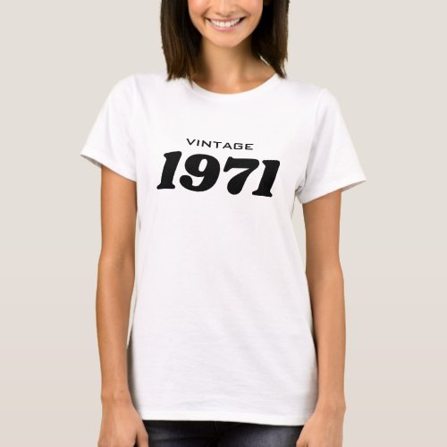 Retro Vintage Year of Birth Birthday Gag Gift T_Sh T_Shirt