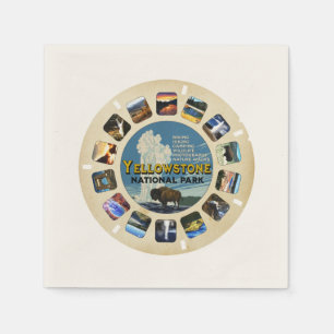 Retro Vintage Yellowstone National Park Souvenir Napkins