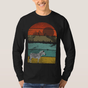 Retro vintage Zebra  and cute animal  4 T-Shirt