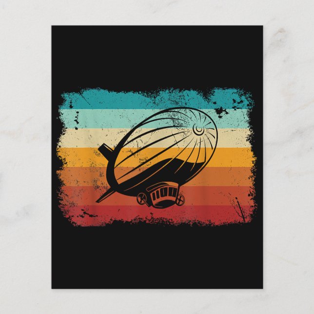 Retro Vintage Zeppelin Dirigible Airship Zepplin L (Front)