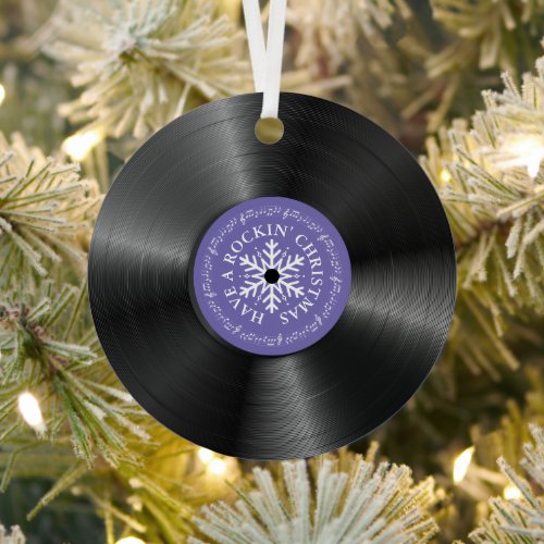 Retro Vinyl Album Vintage Record Christmas  Metal Ornament
