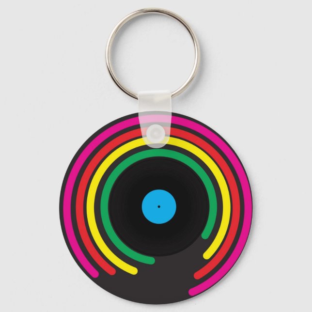 Retro Vinyl Keychain (Front)
