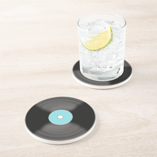 Retro Vinyl Record 1950's Beverage Coaster Gift (Side)