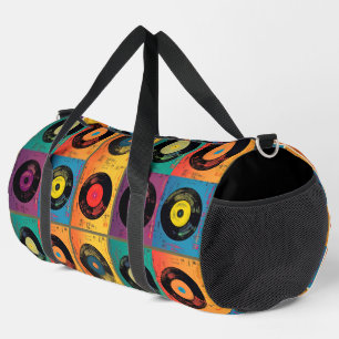 Retro Vinyl Record Album 60s 70s Duffle Bag