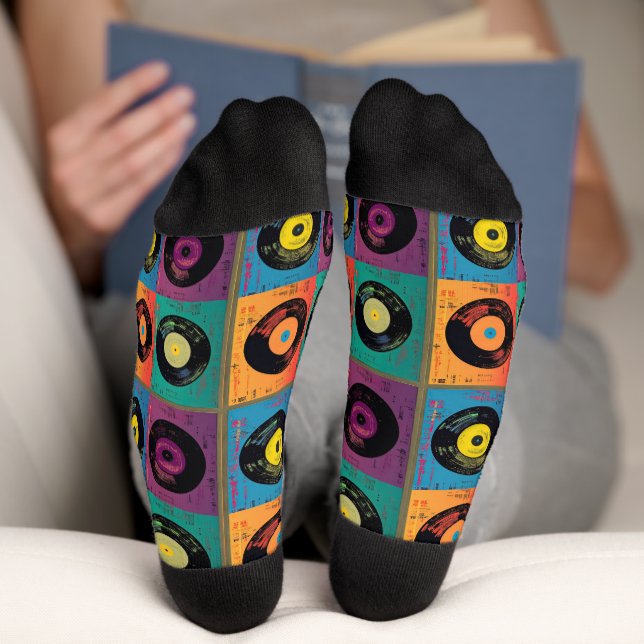 Retro Vinyl Record Album 60s 70s Socks (Bottom)