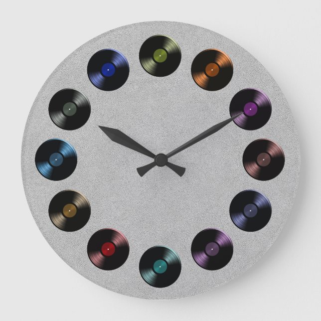 Retro Vinyl Record Album Wall Clock (Front)
