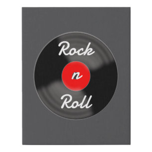 Retro Vinyl Record Art Faux Canvas Print