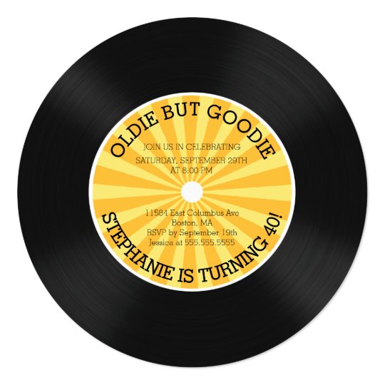 retro vinyl record birthday
