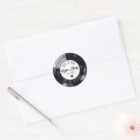 Retro Vinyl Record Black and White Music Wedding