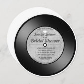 Retro Vinyl Record Bridal Shower Invitation (Front/Back)
