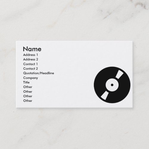 retro vinyl record business cards