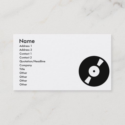 Customizable retro vinyl record business cards