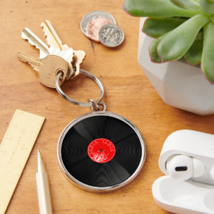 Retro Vinyl Record Classic Music Lover Keychain