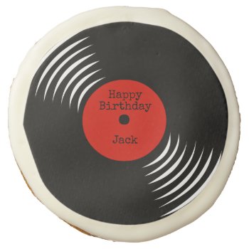 Retro Vinyl Record Cookies by Mousefx at Zazzle