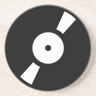 retro vinyl record drink coaster