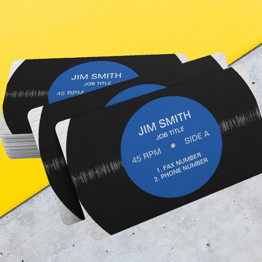 Customizable Retro Vinyl Record Generic Business Card Template