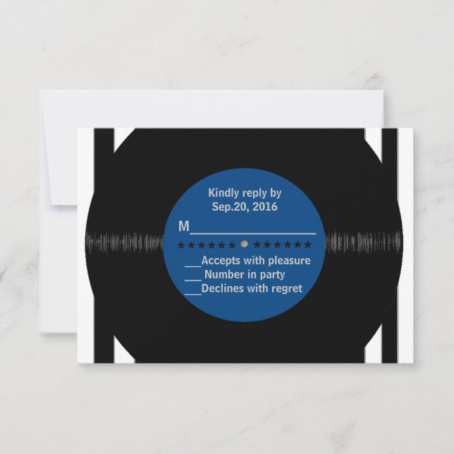Retro Vinyl Record l Modern RSVP (Front)