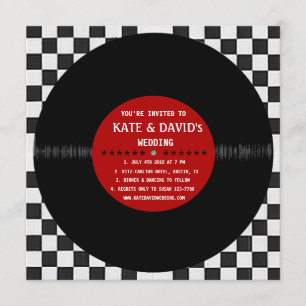 Retro Vinyl Record l Modern Wedding Invitation