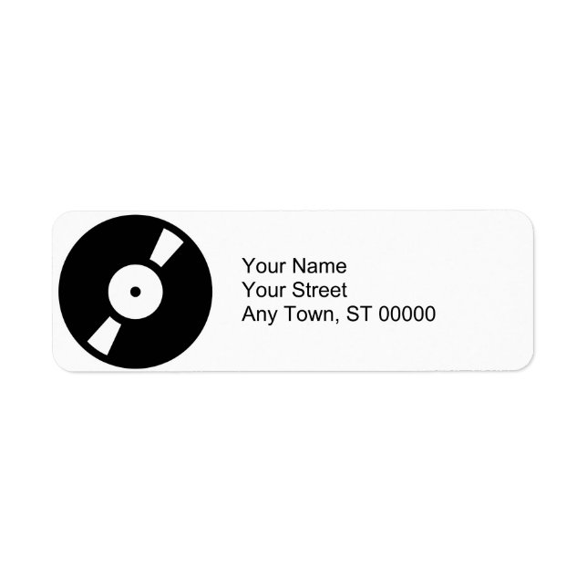 retro vinyl record label (Front)
