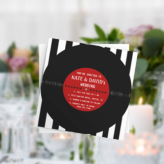 Retro Vinyl Record | Modern Wedding Invitation